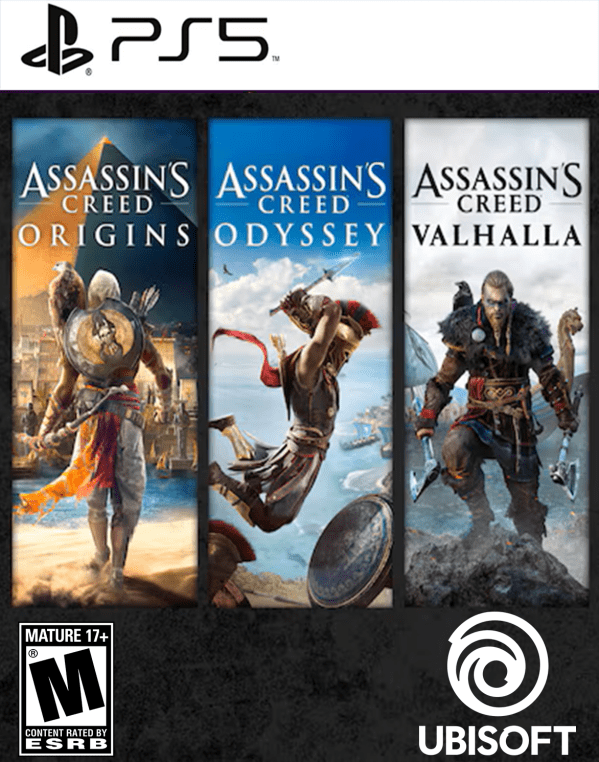 Combo Assassin’s Creed® Origin, Assassin’s Creed® Odyssey & Assassin’s Creed® Valhalla - PlayStation 5
