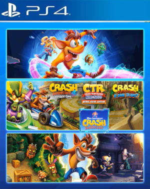 Combo Crash N Sane Trilogy, Crash Team Racing Nitro Fueled y Its About Time - PlayStation 4