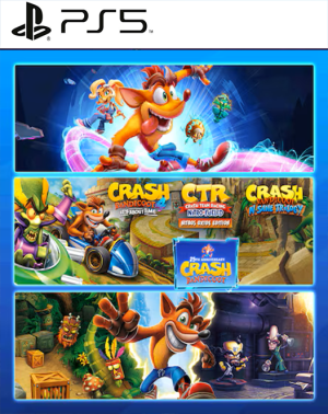 Combo Crash N Sane Trilogy, Crash Team Racing Nitro Fueled y Its About Time - PlayStation 5