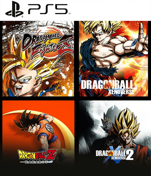 Combo Dragon Ball Kakarot, Dragon Ball Fighterz, Dragon Ball Xenoverse 1 y Dragon Ball Xenoverse 2 - PlayStation 5
